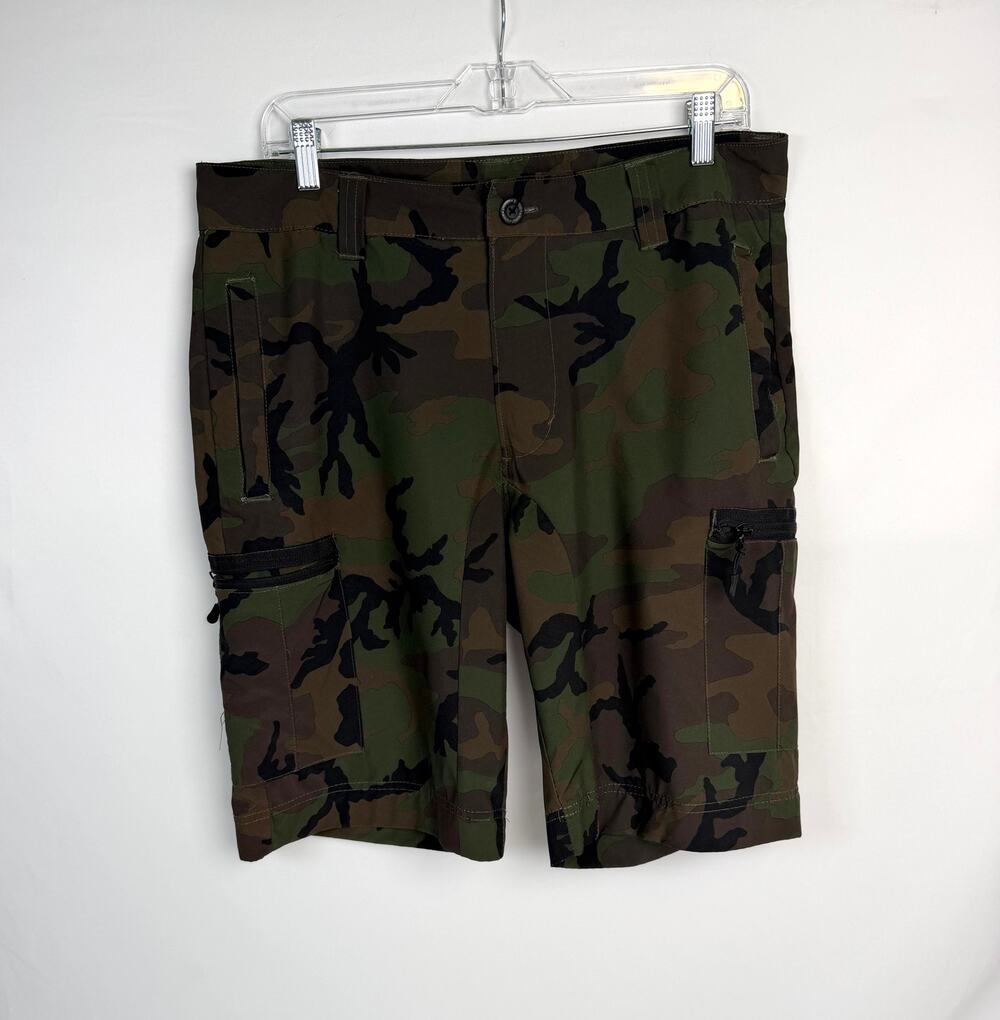 Mens CSG Camo Cargo Shorts Size 34 Stretch Zip Pocket Tactical Hiking Outdoor